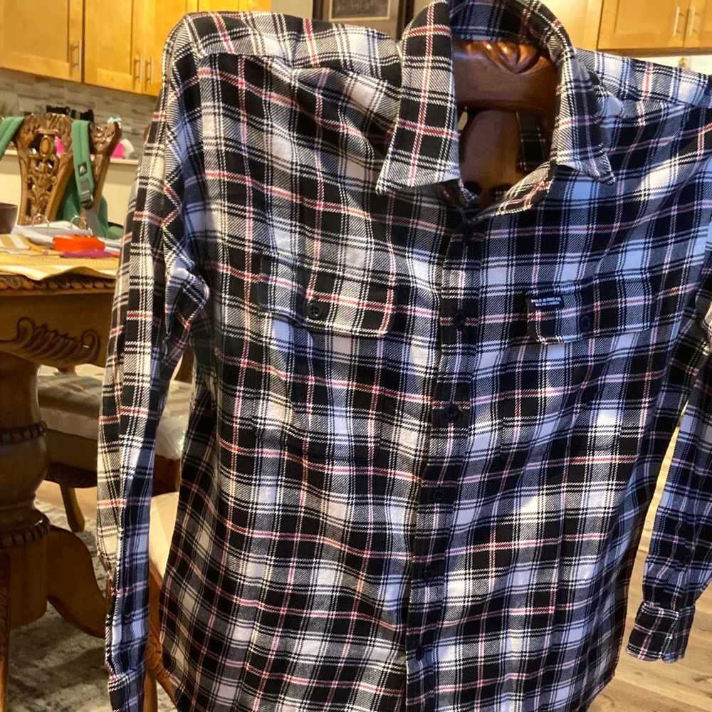 Men’s polo jeans  Ralph Lauren plaid long sleeve shirt
